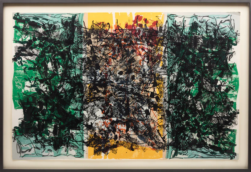 Jean Paul Riopelle, Triptyque orange, colour lithograph, 1967 - view 3