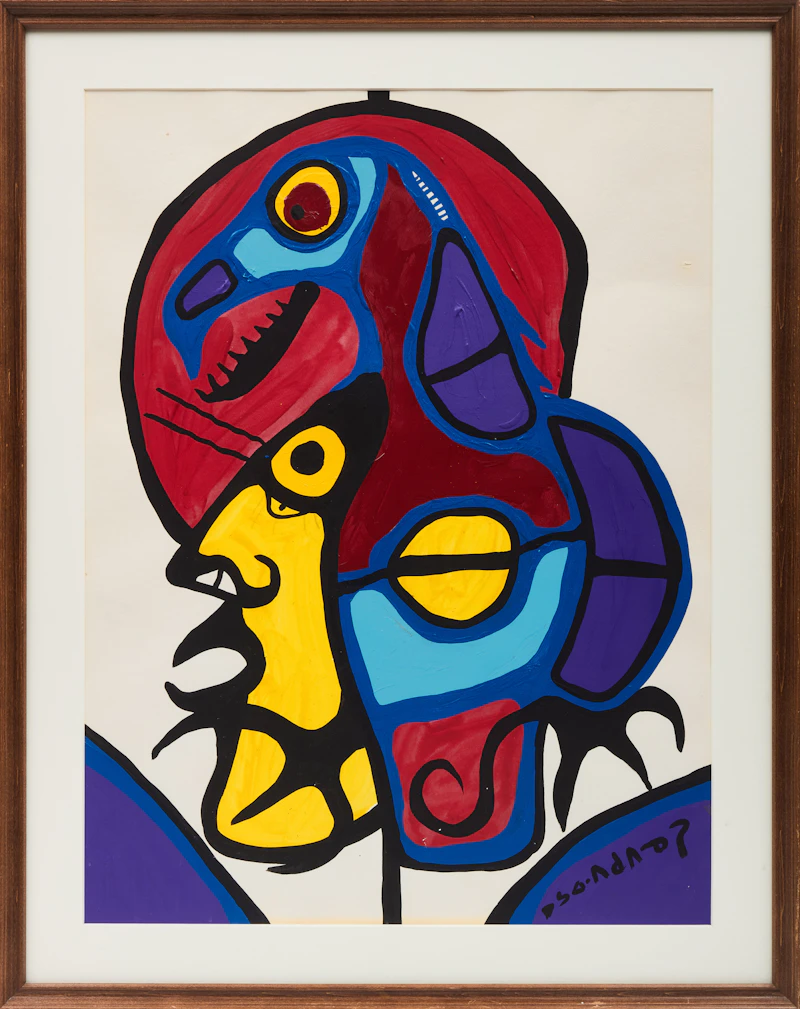 Norval Morrisseau, Medicine Power, acrylic on paper - view 2