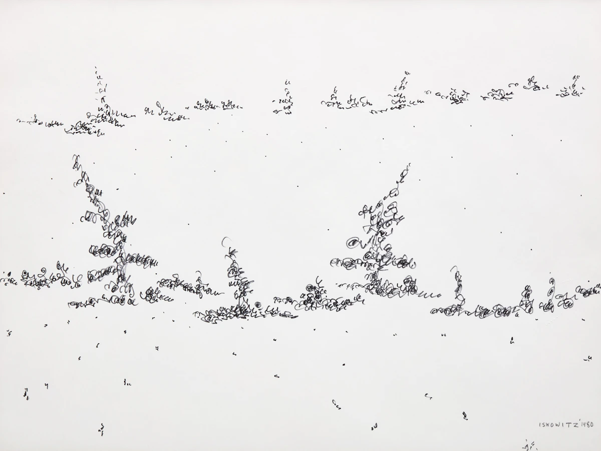 Gershon Iskowitz, Landscape, ink on paper, 1980