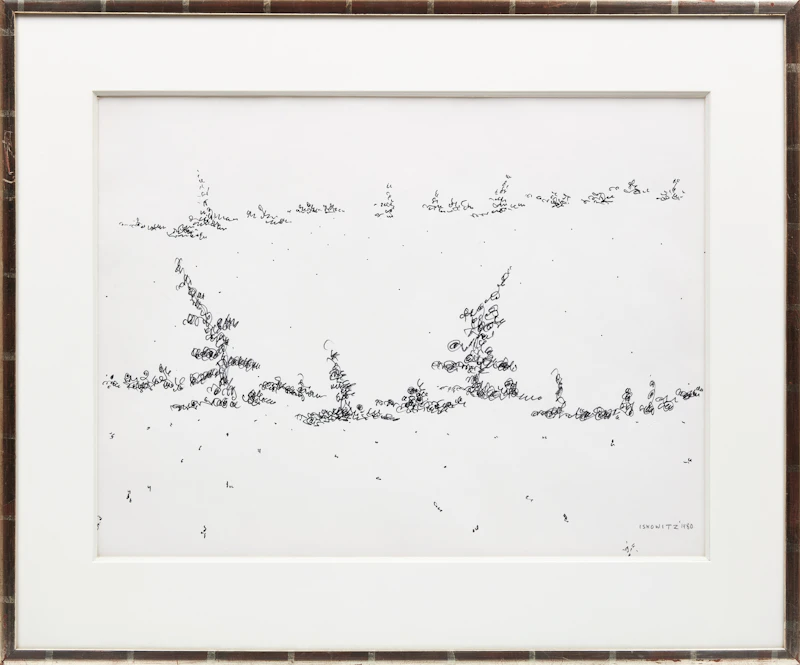 Gershon Iskowitz, Landscape, ink on paper, 1980 - view 2