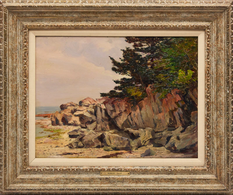 Robert Wakeham Pilot, On the Beach, Métis, P.Q., oil on board, 1954 - view 2