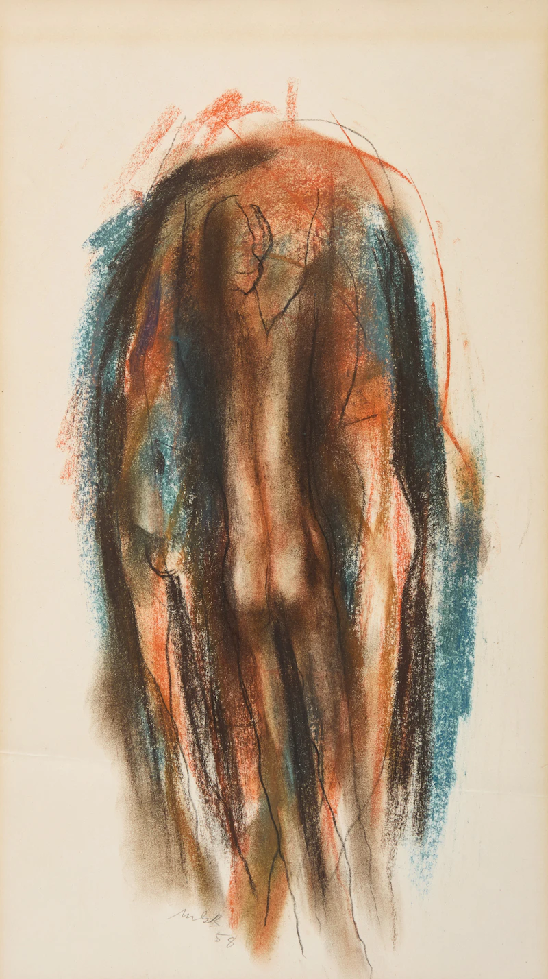 Miller Gore Brittain, Three Nudes, pencil and pastel