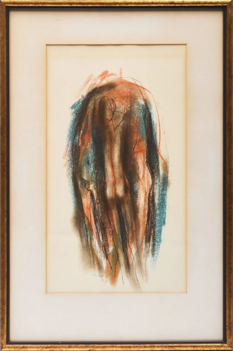 Miller Gore Brittain, Three Nudes, pencil and pastel, 1958 - view 2