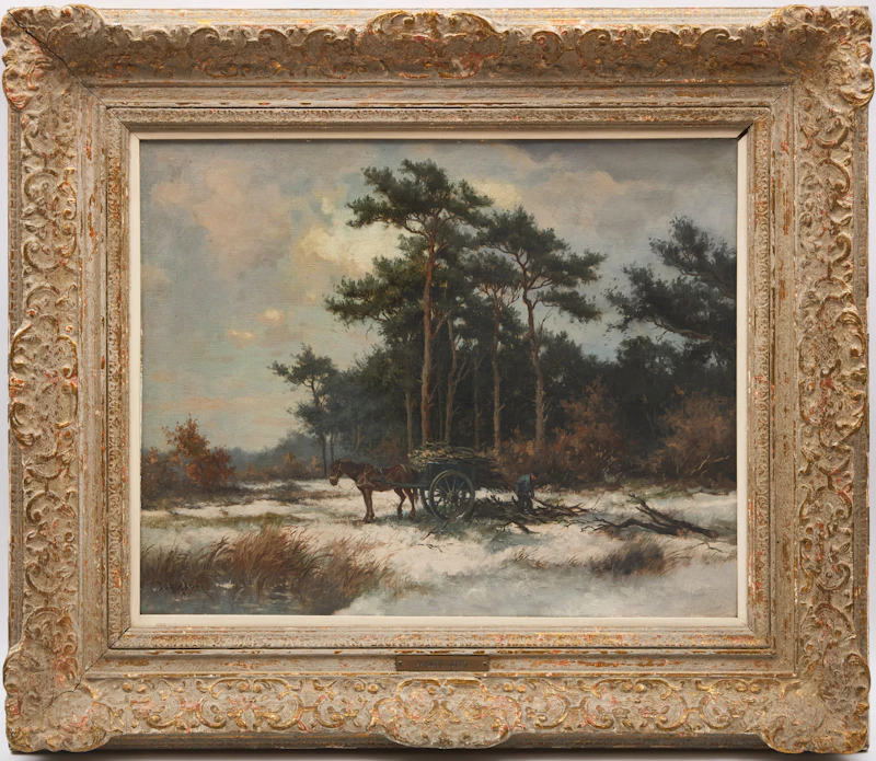Dorus Arts, Gathering Firewood, oil on canvas - view 2