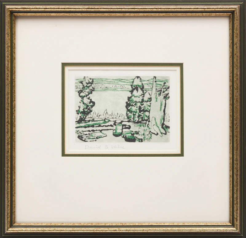 David Brown Milne, Painting Place, drypoint in colours, 1931 - view 2