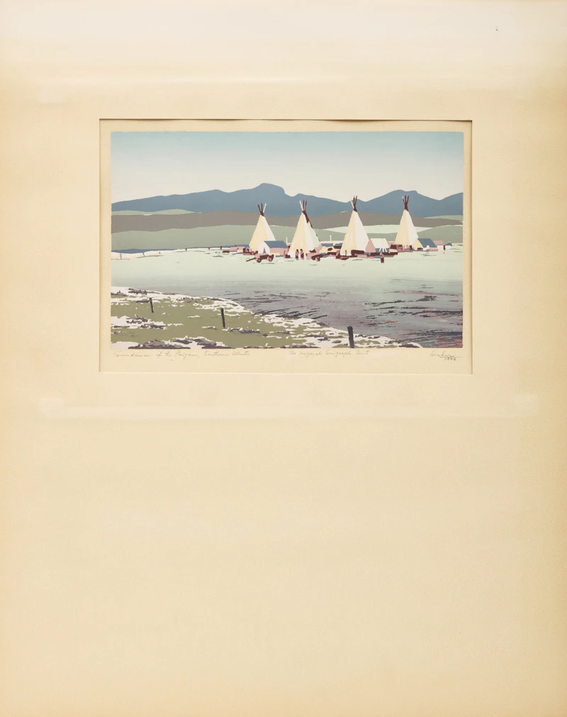 Various Artists, Sundance of the Piegans, Southern Alberta; Jackson's Stable, Mameo, Alberta; Rundle; The Red Caboose, Four serigraphs - view 2