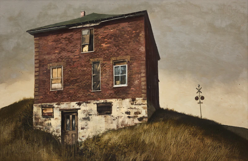Geoffrey Allan Rock, Ponderosa (The Hotel), oil on board, 1968 - view 2
