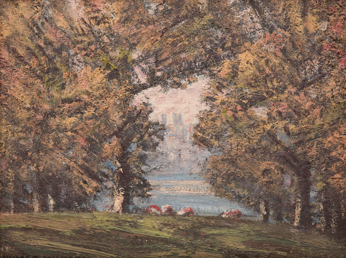 Homer Ransford Watson, Untitled (Pastoral Landscape), oil on board