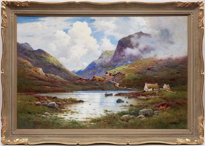 Alfred Fontville de Breanski, The Hills of Killarney, Ireland, oil on canvas - view 2