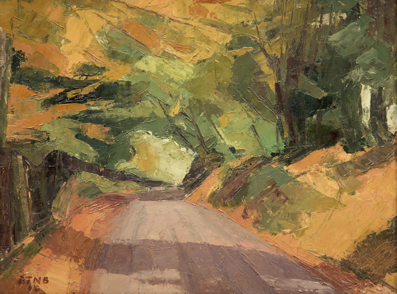 Brian Theodore Norton Bennett, Hockeridge Lane, oil on board