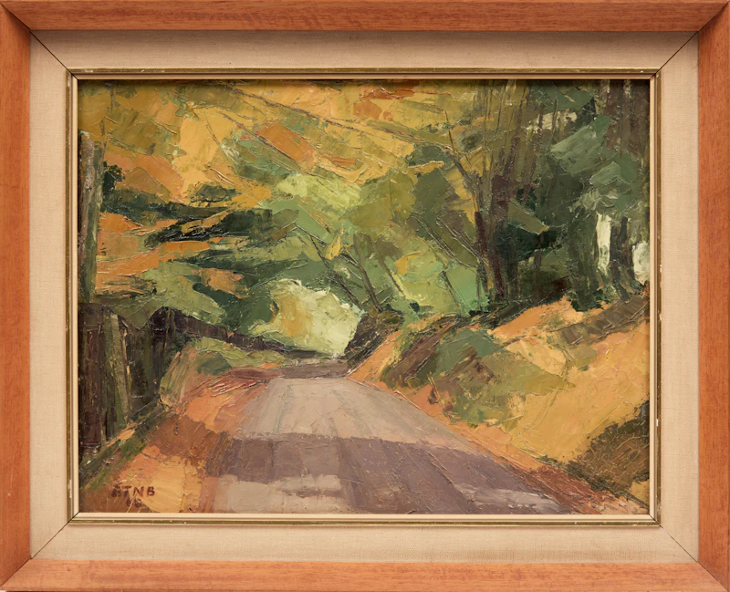 Brian Theodore Norton Bennett, Hockeridge Lane, oil on board - view 2