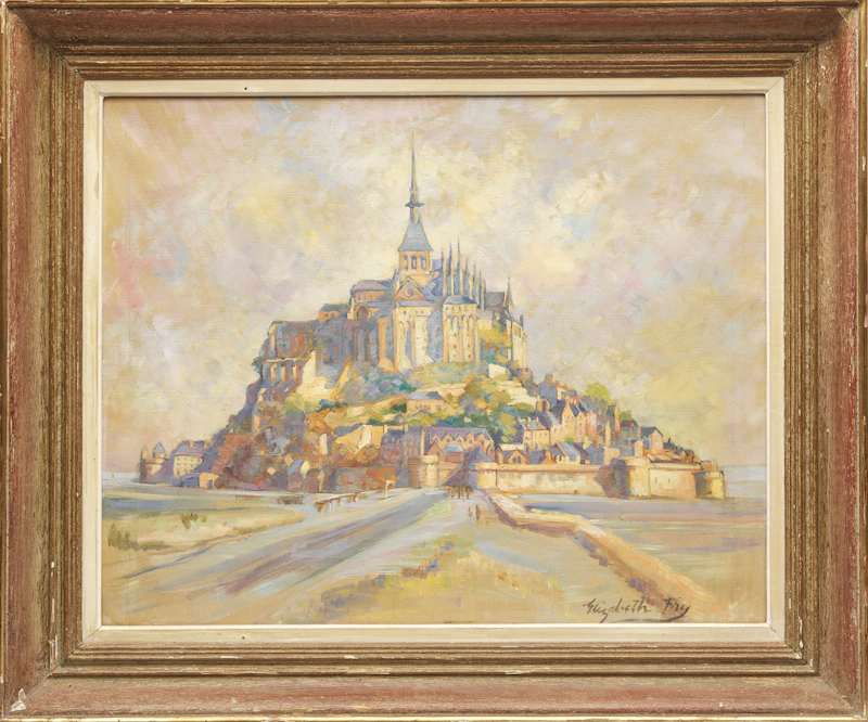 Elizabeth Fry, Mont-Saint-Michel, oil on canvas - view 2