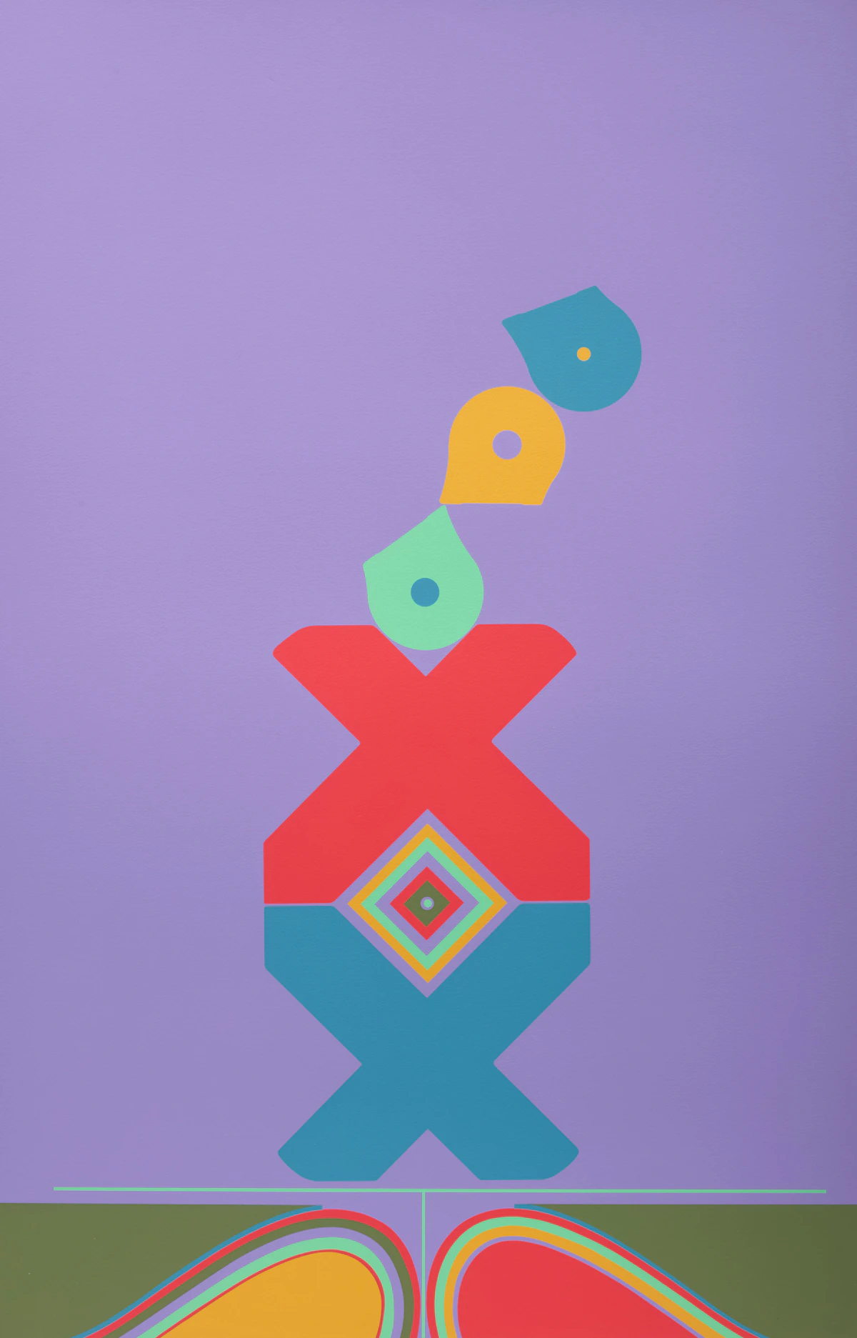 Harold Barling Town, The Candy Juggler, colour serigraph, 1970