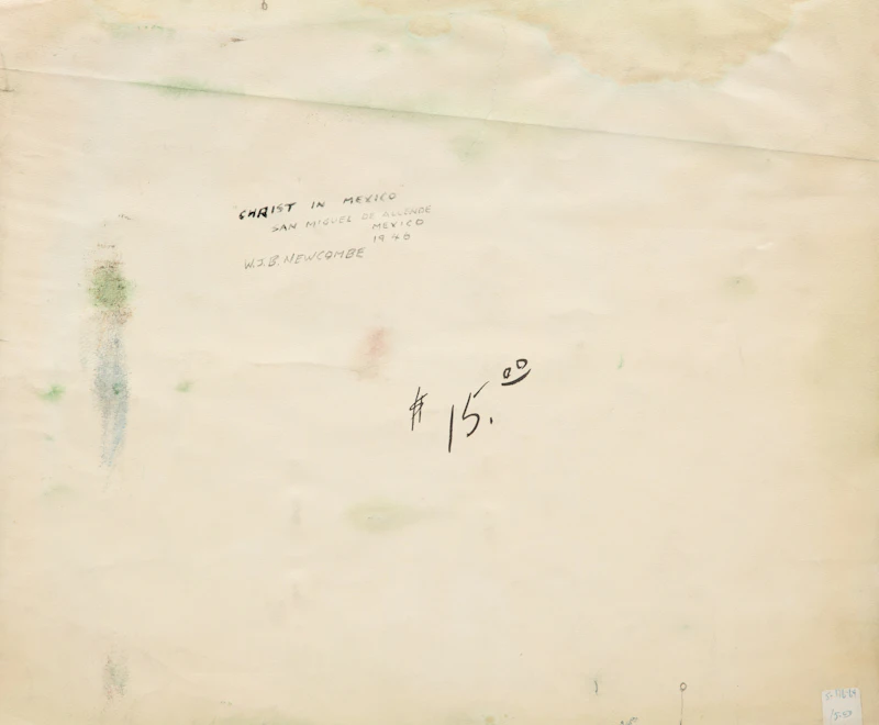 William John Bertram Newcombe, Two People Walking; Christ in Mexico; Sun Bathing, three watercolours - view 4