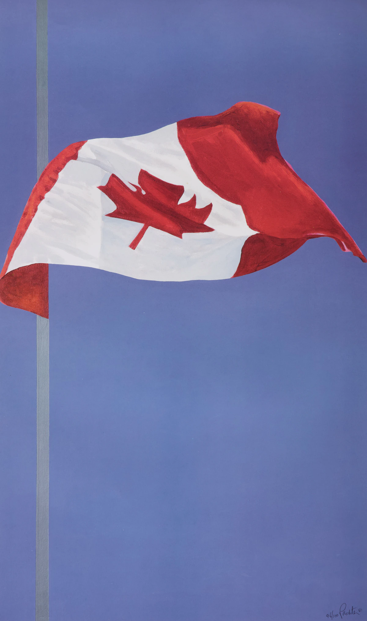 Charles Pachter, Canadian Flag, lithograph in colours, 1981