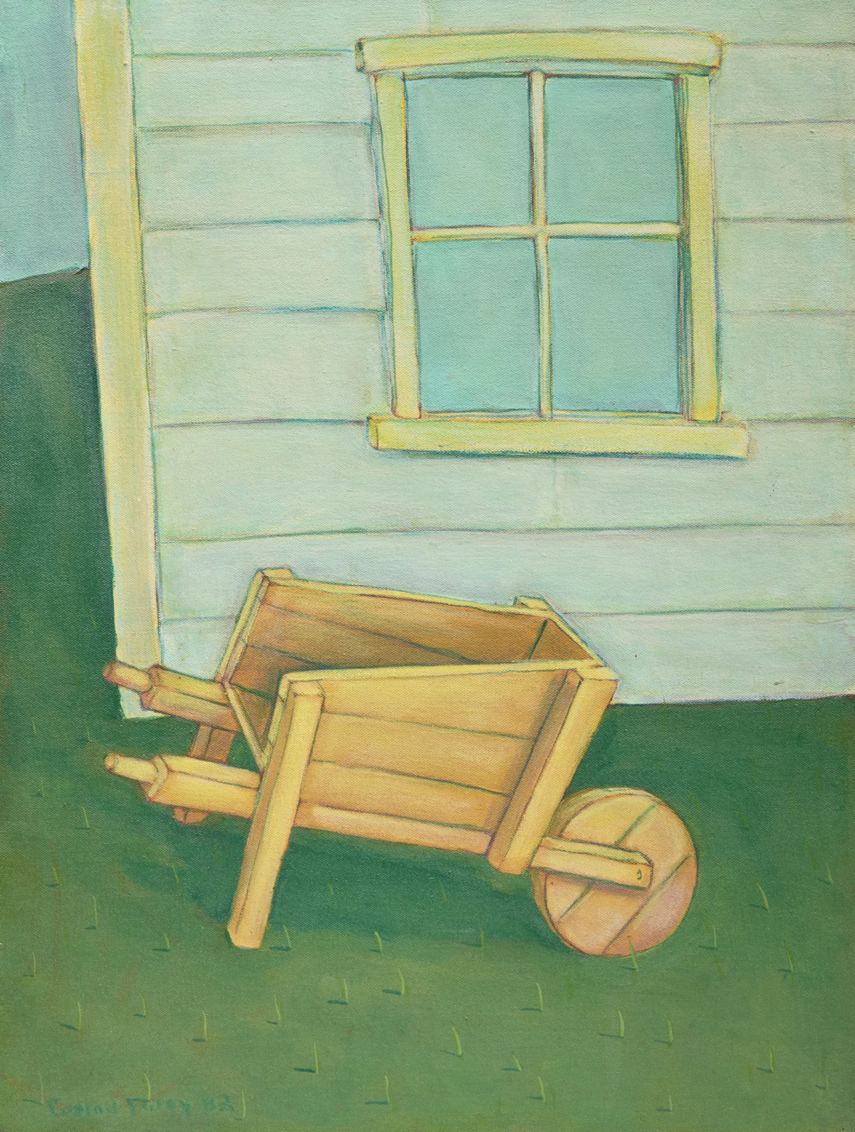 Conrad Furey, Wheelbarrow, oil on canvas