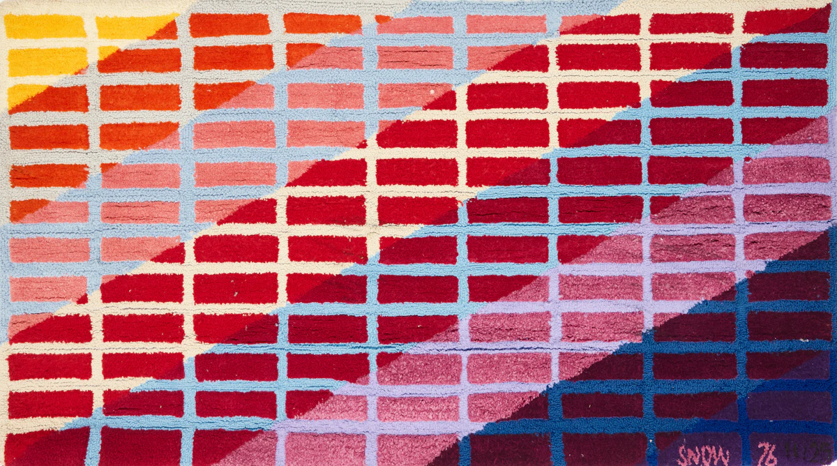 Michael James Aleck Snow, Untitled, acrylic fibre tapestry, 1976