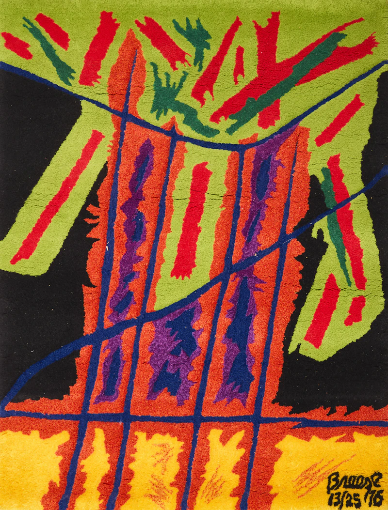 Claude Breeze, Untitled, acrylic fibre tapestry, 1976 - view 1