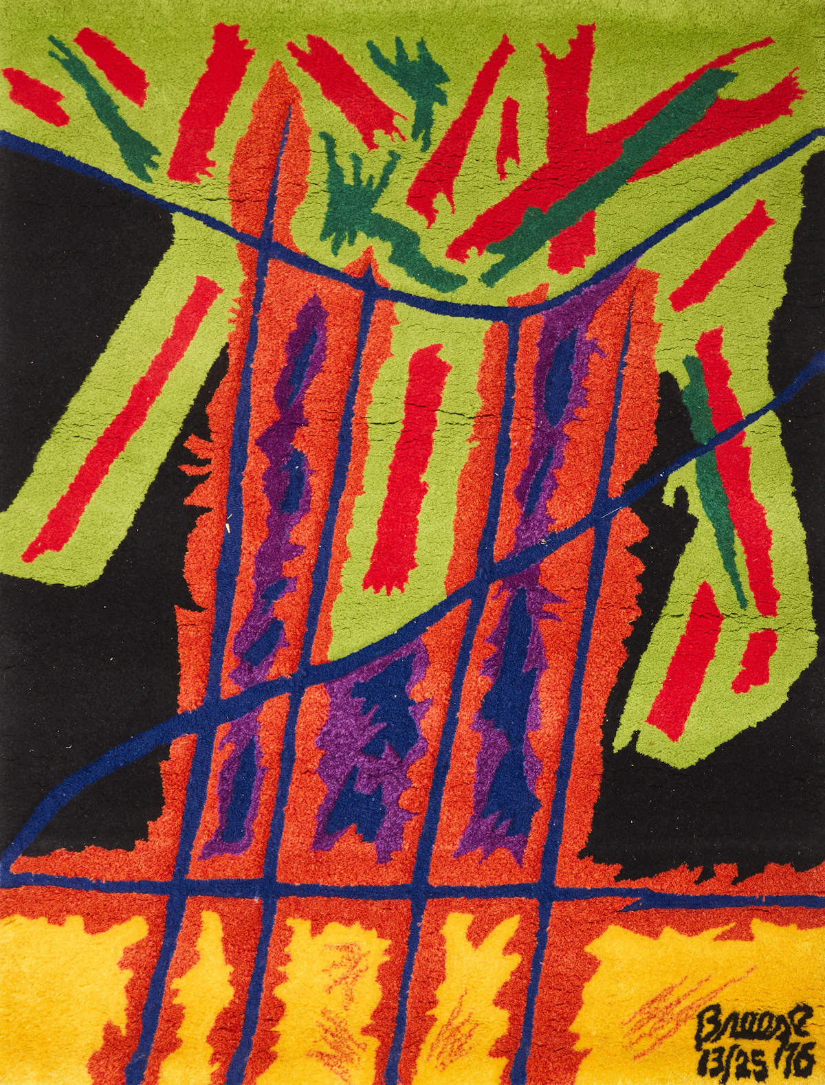 Claude Breeze, Untitled, acrylic fibre tapestry, 1976