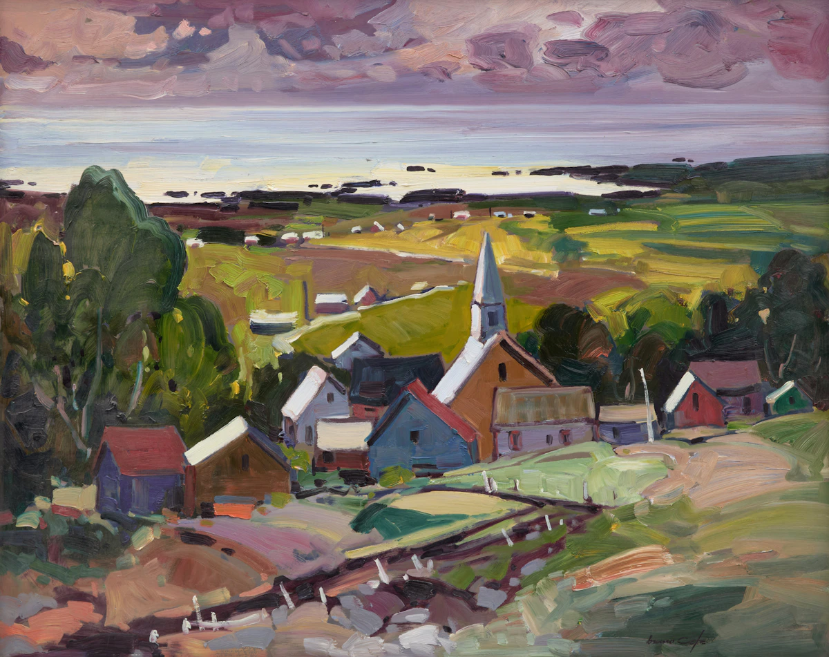 Bruno Côté, St. Octave de Métis, oil on board, 1991