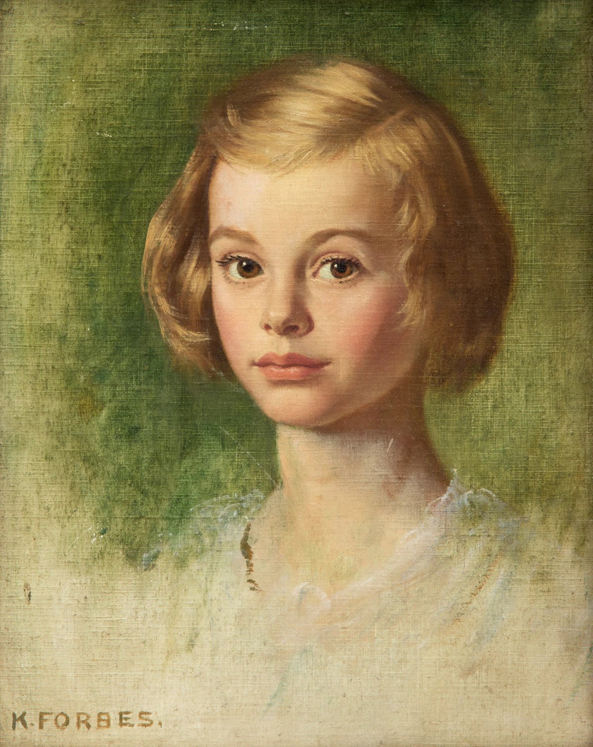 Kenneth Keith Forbes, Ruth, oil on canvas on board