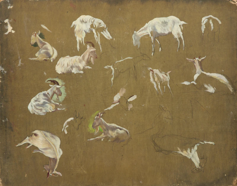 Kenneth Keith Forbes, Group of Figural Sketches, three double-sided oils on board - view 2