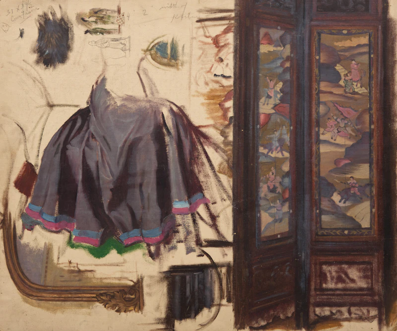 Kenneth Keith Forbes, Group of Figural Sketches, three double-sided oils on board - view 6