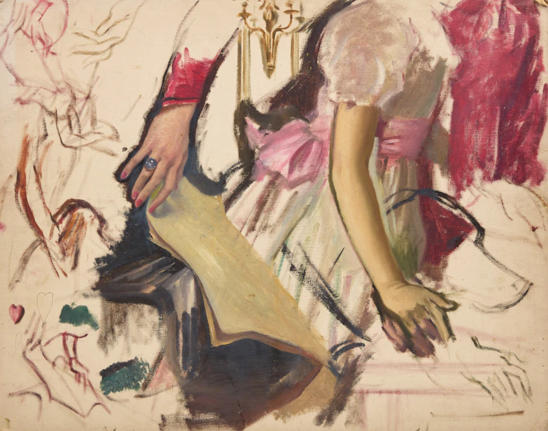 Kenneth Keith Forbes, Group of Figural Sketches, three double-sided oils on board - view 4