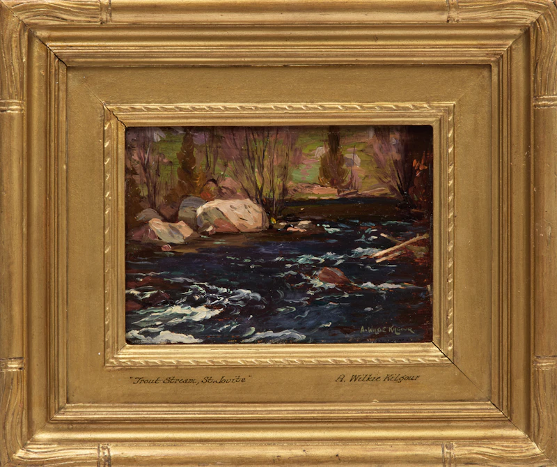Andrew Wilkie Kilgour, Trout Stream, Ste. Jovite, oil on board - view 2