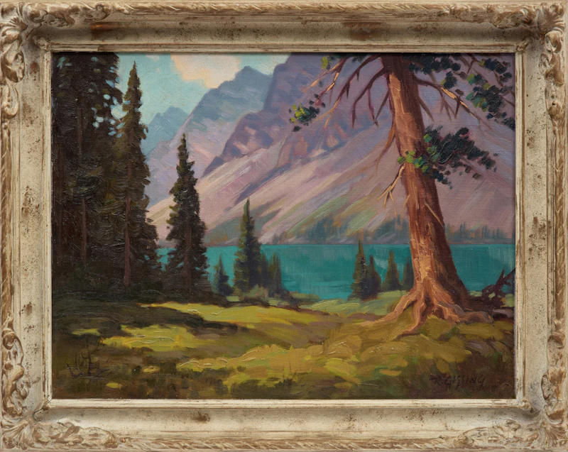 Roland Gissing, Bow Lake, oil on canvas - view 3