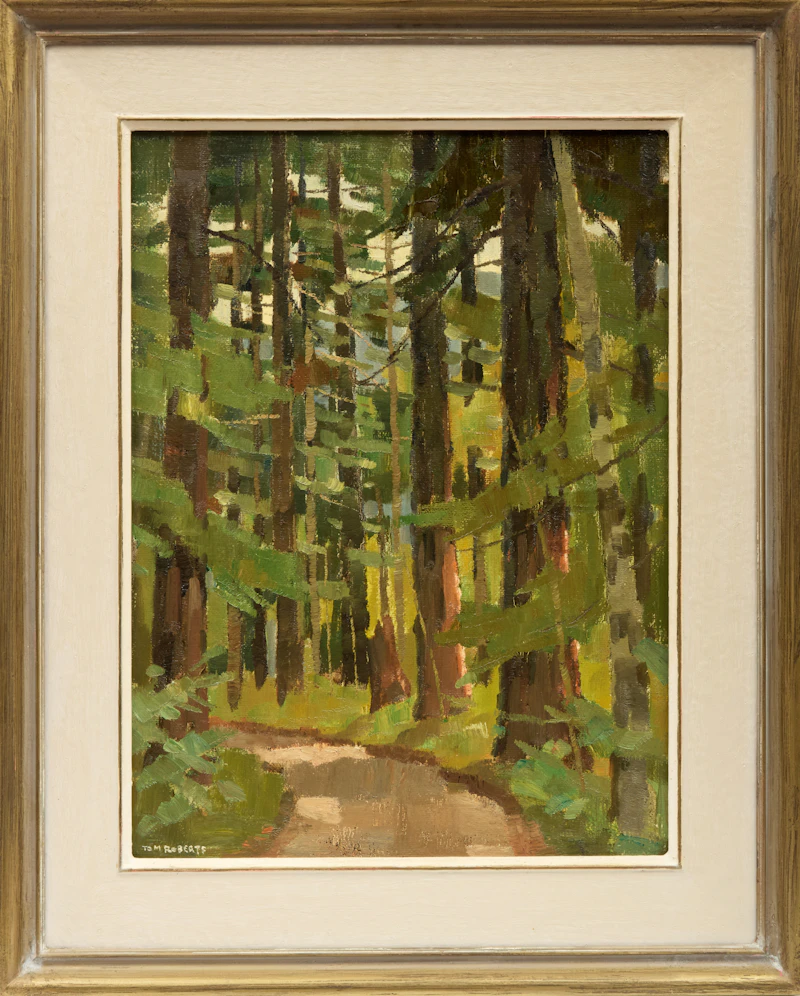 Thomas Keith Roberts, British Columbia Forest - Vancouver Island, oil on board - view 2