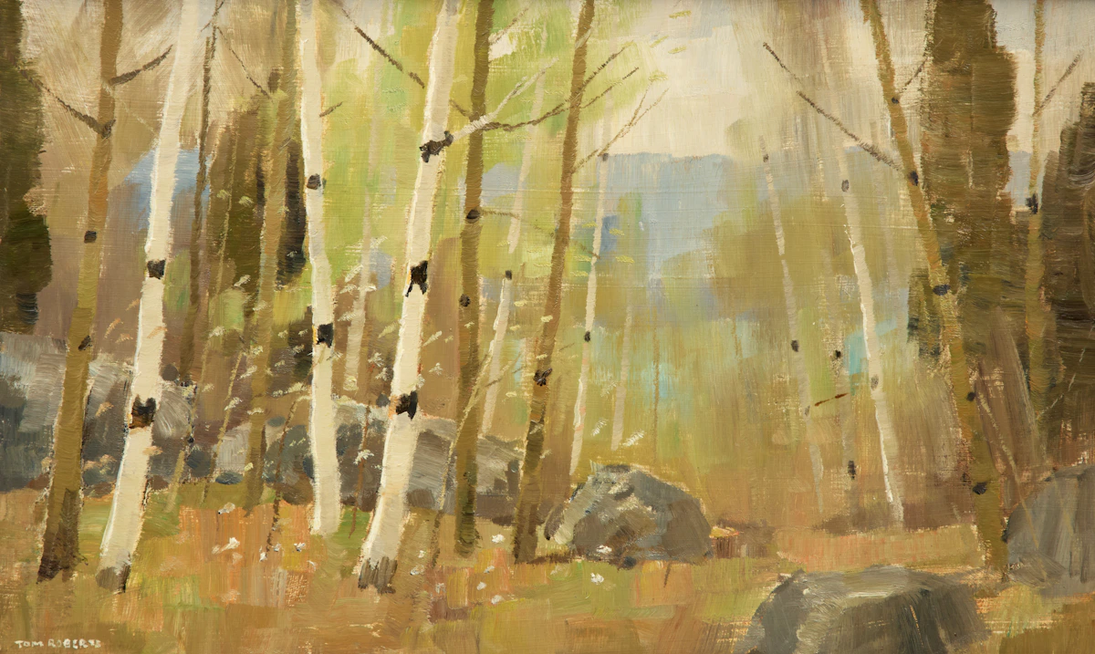 Thomas Keith Roberts, Bruce Trail in Spring, oil on board
