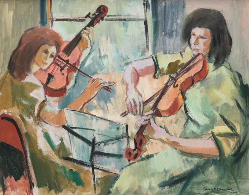 Violin Duet, 1966 by Henri Leopold Masson