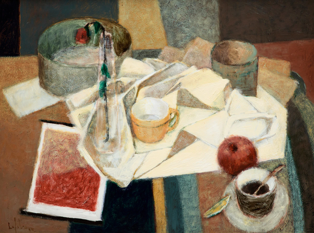 Pierre Lefebvre, Nature morte, 1994, oil on board