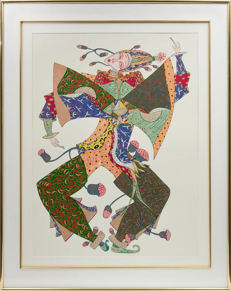 Toller Cranston, The Fool's Lament, fine tip marker and gouache, 1984 - view 2