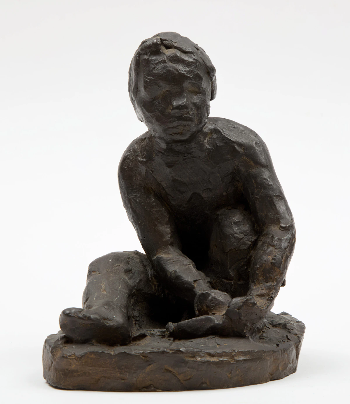Florence Wyle, Maquette of Seated Child, circa 1920, bronze