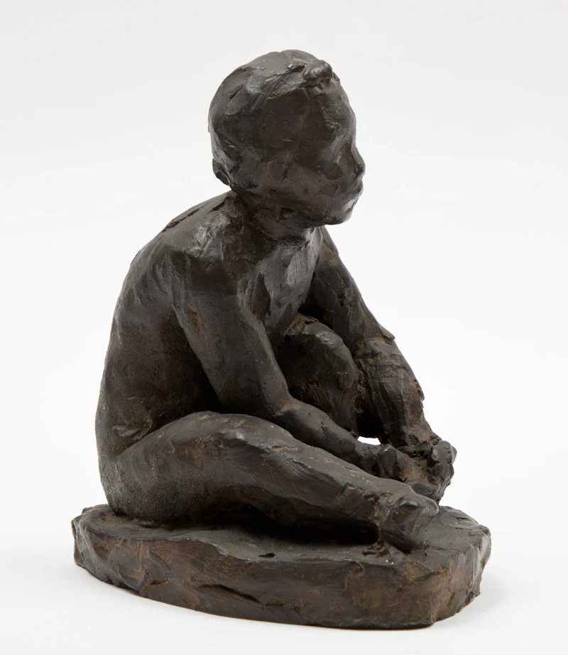 Florence Wyle, Maquette of Seated Child, circa 1920, bronze - view 2