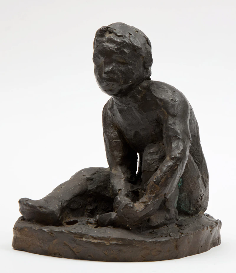 Florence Wyle, Maquette of Seated Child, circa 1920, bronze - view 4