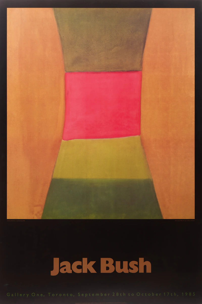 Jack Hamilton Bush, Jack Bush, poster in colours