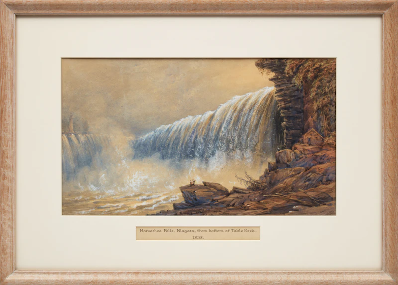George Russell Dartnell, Horseshoe Falls, Niagara, From Bottom of Table Rock, 1838, watercolour on paper - view 2