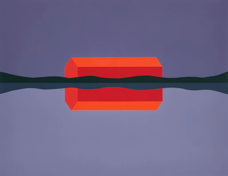 Red Barn Reflected by Charles Pachter
