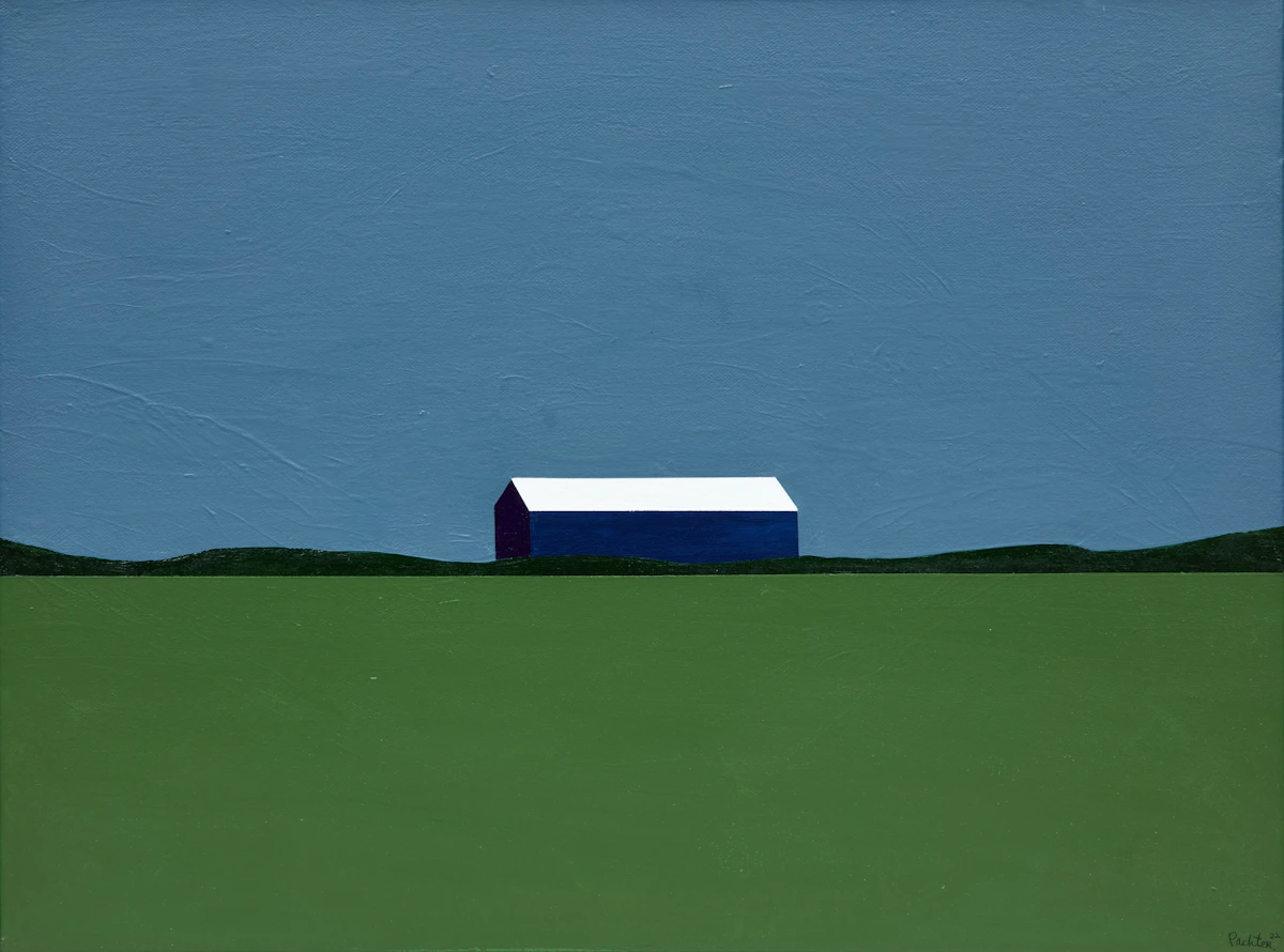 Charles Pachter, Barn, acrylic on canvas, 2022