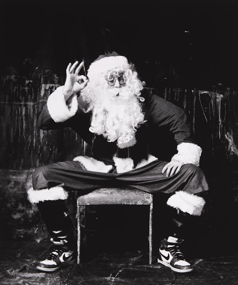 Keith Haring as Santa Claus by Marcus Leatherdale