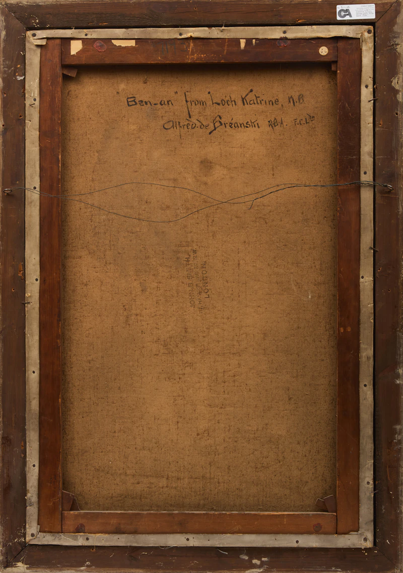Alfred de Breanski, "Ben-an" from Loch Katrine, M.B., oil on canvas - view 3