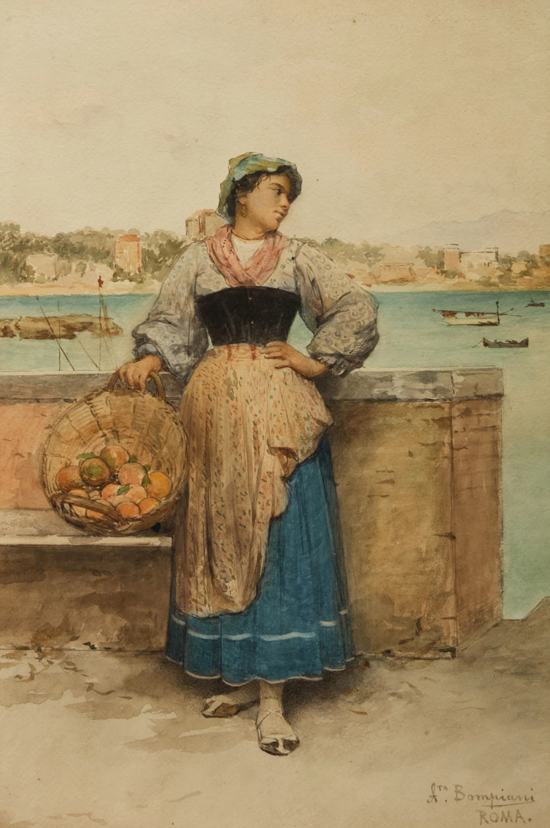 Fruit Seller by Augusto Bompiani