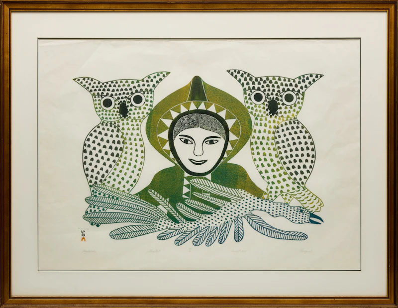 Kenojuak Ashevak, My Birds, stonecut, 1975 - view 2