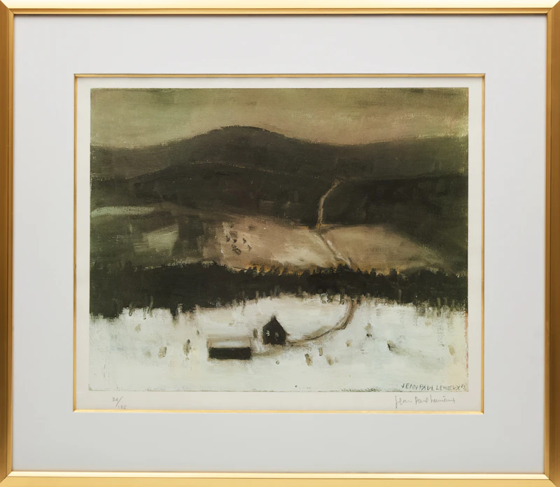 Jean Paul Lemieux, Le départ de demoiselle; Joséphine; La maison des Chapdelaine; Faire de la terre, from the Maria Chapdelaine portfolio, four colour lithographs - view 8