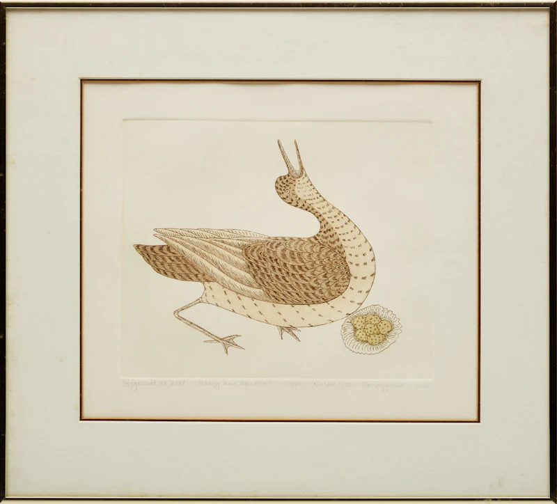 Kananginak Pootoogook, Sitgarriat at Nest, etching and aquatint - view 2