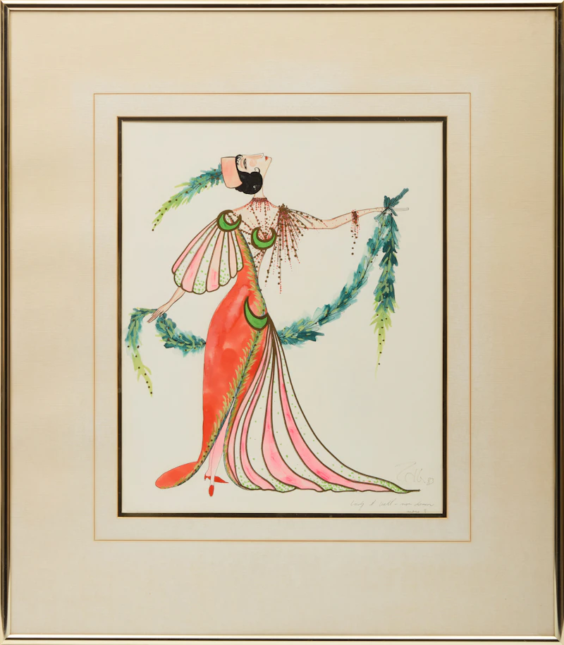 Toller Cranston, Lady at Wall, watercolour and ink, 1983 - view 2