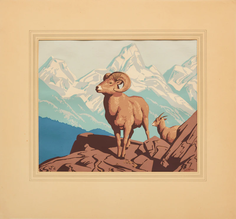 Alfred Joseph Casson, Rocky Mountain Sheep (Ovis Canadensis), Sampson Matthews silkscreen - view 2